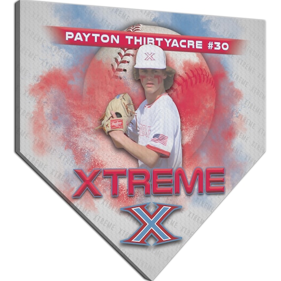 Personalized Baseball / Softball Canvas Home Plate, Team Gift, Senior Award