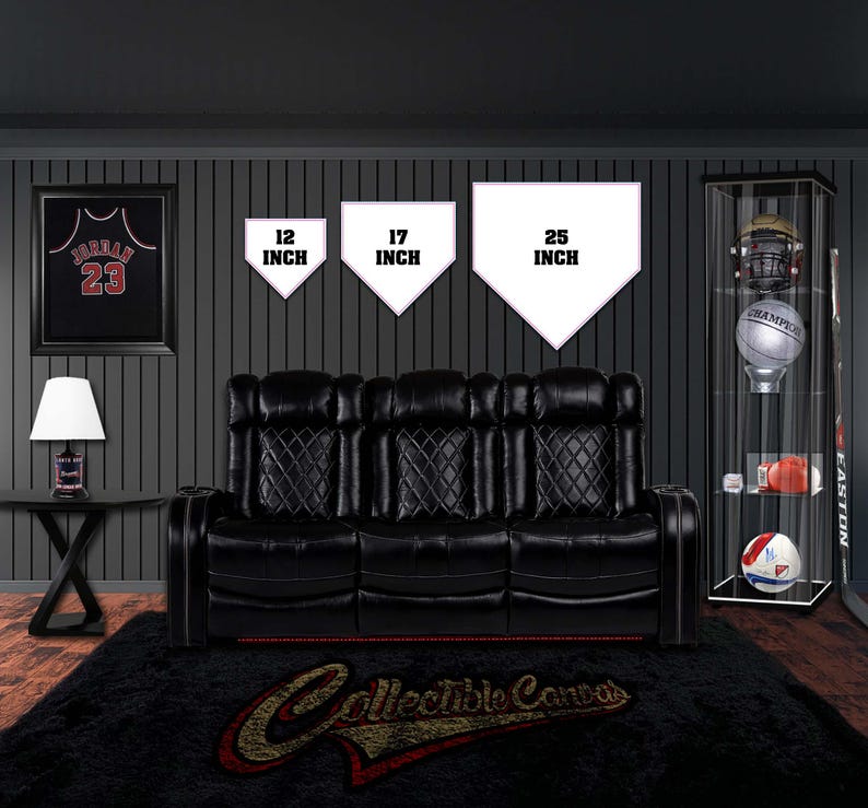 Lienzo personalizado de béisbol o sóftbol, placa de home, regalo de equipo, premio para personas mayores imagen 3