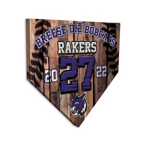 Personalized Senior Baseball Canvas Home Plate, Team Gift