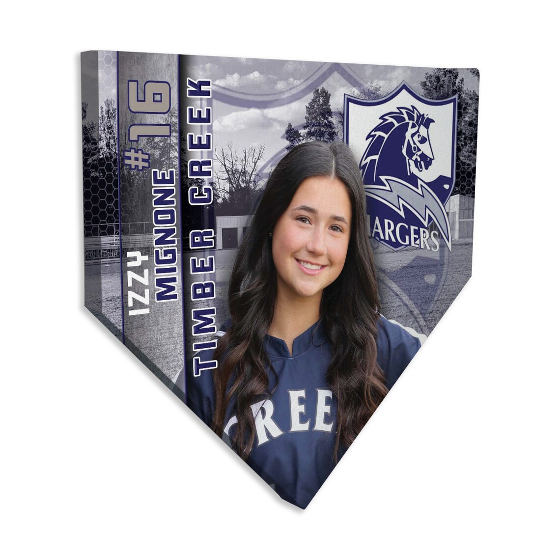 Softball Home Plate Plaque Softball Award Team Gift Etsy