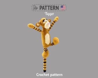 Patrón de crochet (términos estadounidenses) - Tigger