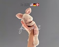 Crochet snuggler pattern, Pig, pdf in English (US terms), German and Danish.