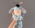 Crochet snuggler pattern, donkey -  pdf in English (US terms) and Danish. product logo