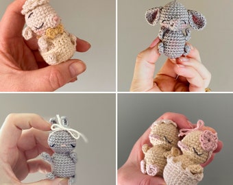 Crochet pattern BUNDLE (US terms) - 4 baby animals