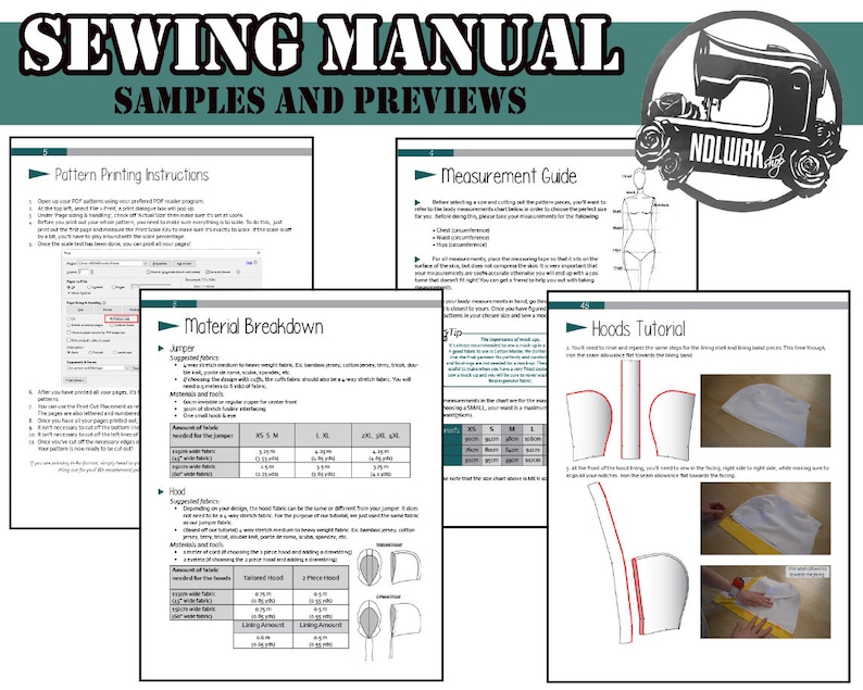 Hood Sewing Patterns Bundle – Downloadable PDF + Step-by-step Tutorial ...