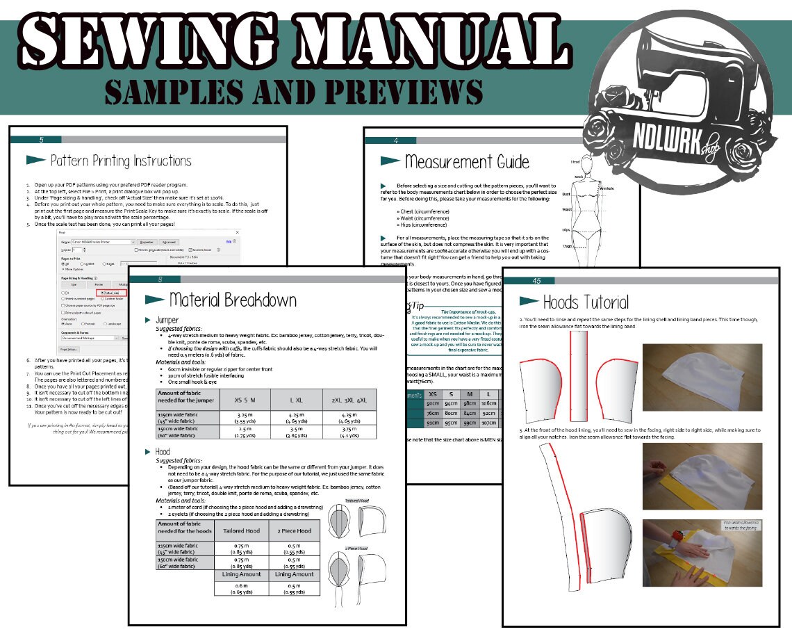 Hood Sewing Patterns Bundle – Downloadable PDF + Step-by-step Tutorial ...