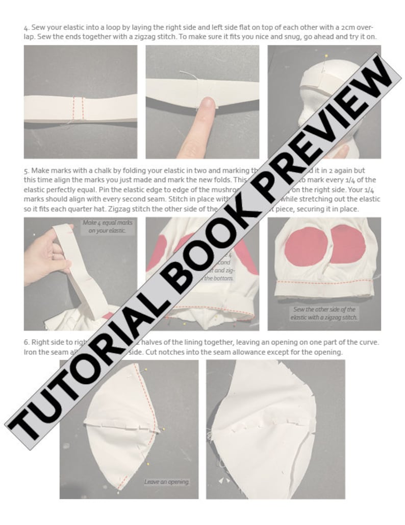 Tutorial book preview includes step by step instructions with photo images with every step.