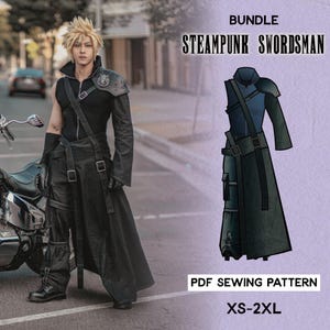 Steampunk Swordsman Cosplay Sewing Pattern/Downloadable PDF File