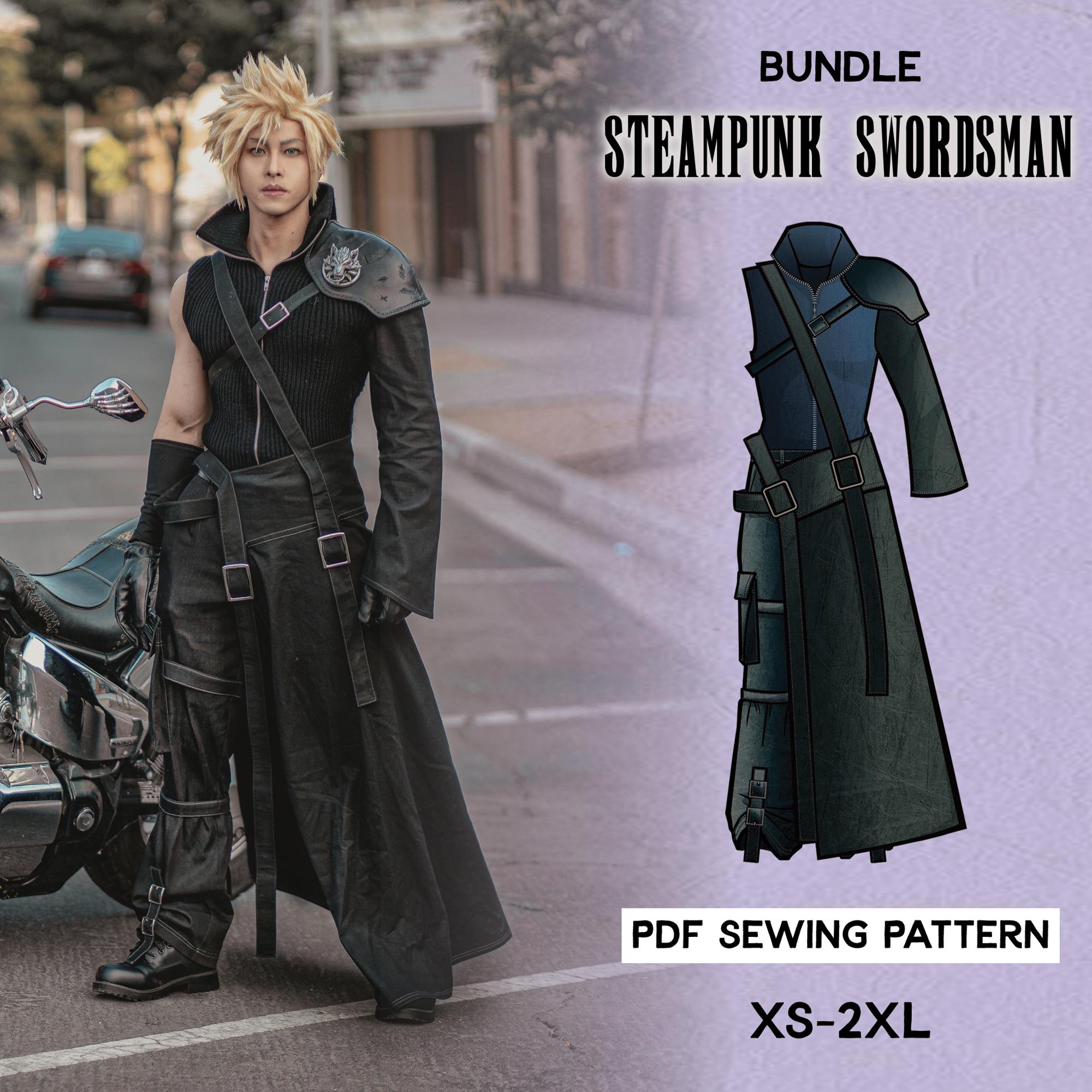 Steampunk Swordsman Cosplay Schnittmuster / herunterladbare PDF-Datei