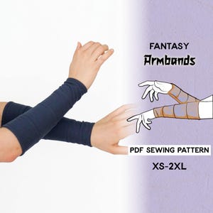 Fantasy Armbands Sewing Pattern/Downloadable PDF File and Tutorial Book