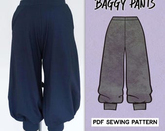 CZANI Balloon Pants, All-over Print, Abstract Pattern Pants