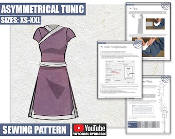 Asymmetrical Tunic Cosplay Sewing Pattern/Downloadable PDF File