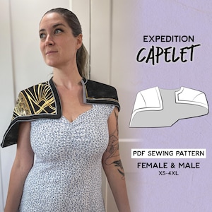 Expedition Capelet Sewing Pattern | Easy 4-Piece Build | Downloadable PDF File and Tutorial Book