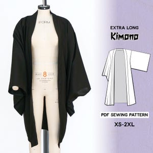 Extra Langes Kimono Cosplay Schnittmuster / Herunterladbare PDF Datei