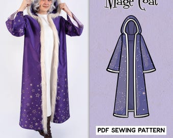 Mage Coat Cosplay Costume Sewing Pattern/Downloadable PDF File