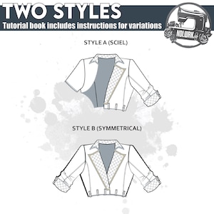 Asymmetrical Cropped Jacket Sewing Pattern | Sciel Cosplay (PDF Pattern, XS-4XL) image 5