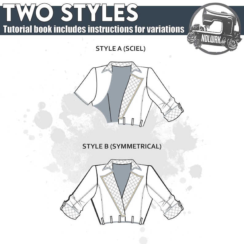 Asymmetrical Cropped Jacket Sewing Pattern | Sciel Cosplay (PDF Pattern, XS-4XL) image 5