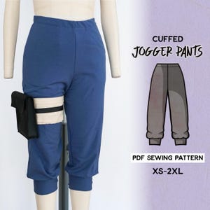 Cuffed Jogger Pants Cosplay Schnittmuster / Herunterladbare PDF-Datei