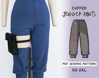 Cuffed Jogger Pants Cosplay Sewing Pattern/Downloadable PDF File