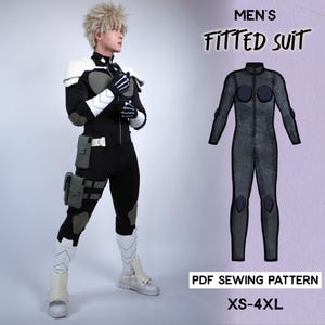 Male Fitted Suit Sewing Pattern/Downloadable PDF File and Tutorial Book