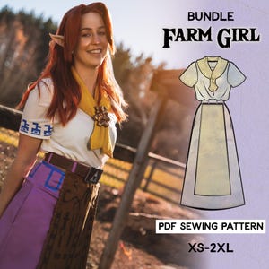 Farm Girl Cosplay Sewing Pattern/Downloadable PDF file
