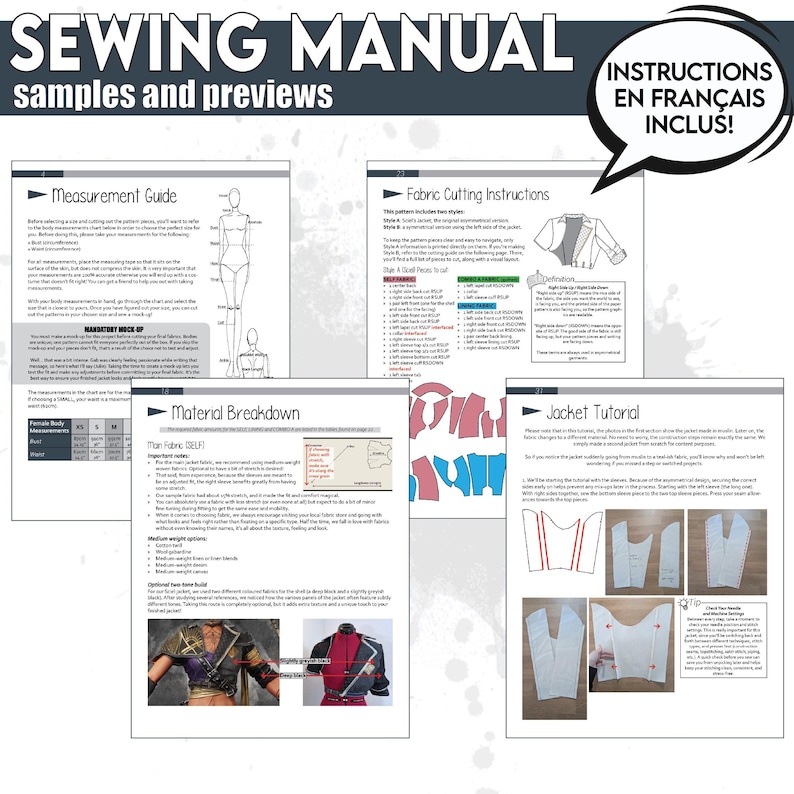 Asymmetrical Cropped Jacket Sewing Pattern | Sciel Cosplay (PDF Pattern, XS-4XL) image 7