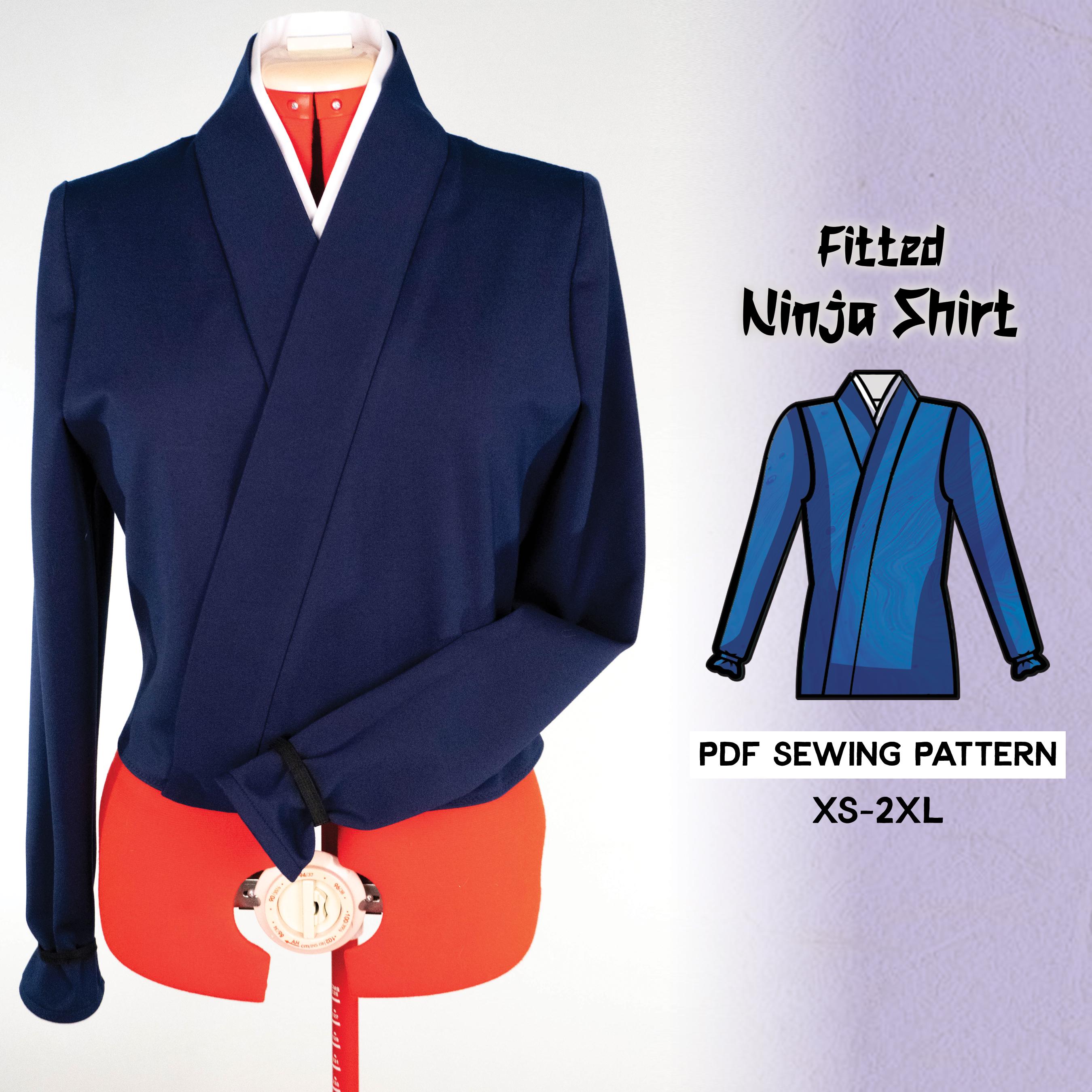 Fitted Ninja Shirt Sewing Pattern/downloadable PDF File and