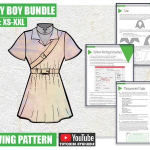 BUNDLE Fairy boy Cosplay Sewing Pattern/Downloadable PDF file