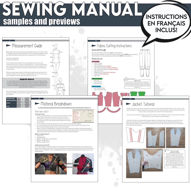Sciel Cosplay Sewing Pattern Bundle | Expedition 33 Outfit (PDF Pattern, XS-4XL) image 5