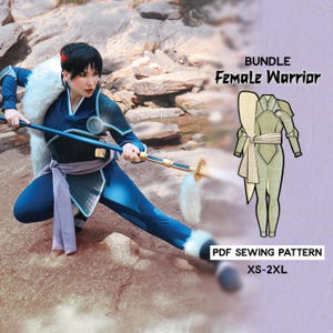 Female Warrior Cosplay Sewing Pattern/Downloadable Pdf File *INCLUDES TAILS*
