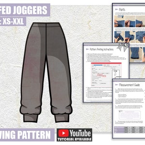 Cuffed Jogger Pants Cosplay Sewing Pattern/Downloadable PDF File