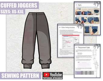 Cuffed Jogger Pants Cosplay Sewing Pattern/Downloadable PDF File