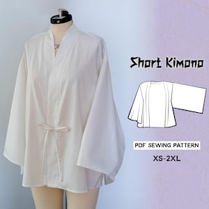 Short Haori Kimono Sewing Pattern / Downloadable PDF File and Tutorial Book