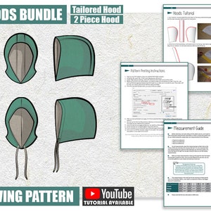 Bundel met naaipatronen capuchon – downloadbare pdf + stapsgewijze instructievideo