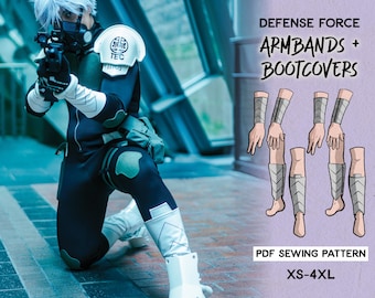 Verteidiger Armbinden & Bootcovers Schnittmuster / herunterladbare PDF-Datei