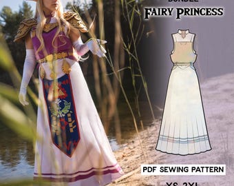 Fairy Princess Cosplay Sewing Pattern/Downloadable PDF file