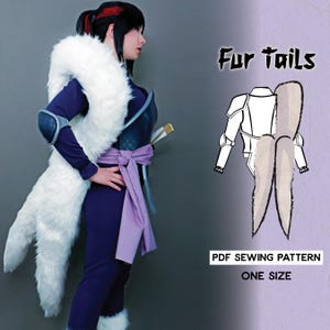 Padrão de costura para rabos de pele de cosplay/arquivo PDF para download e livro de tutoriais