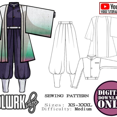 Japanese School Boy Shirt Sewing Pattern/downloadable PDF File - Etsy