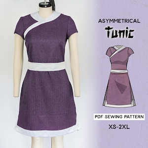 Tunic Asymmetrical Cosplay Sewing Pattern/Downloadable PDF File