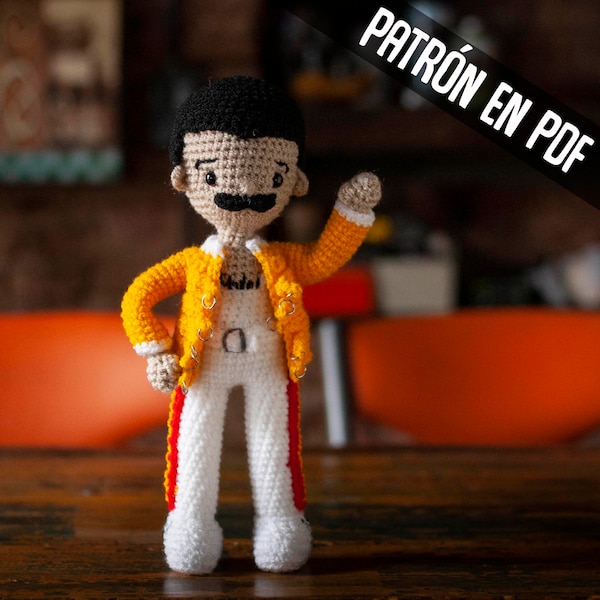 Freddie Mercury amigurumi pattern