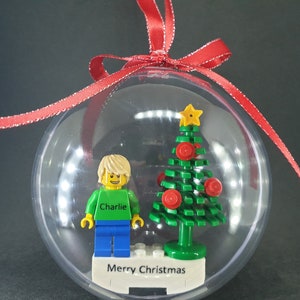 Personalised Lego® Minifigure Christmas Tree Bauble, Christmas Ornament, Christmas Gift, Personalised Gift