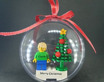 Personalised Lego® Minifigure Christmas Tree Bauble, Christmas Ornament, Christmas Gift, Personalised Gift