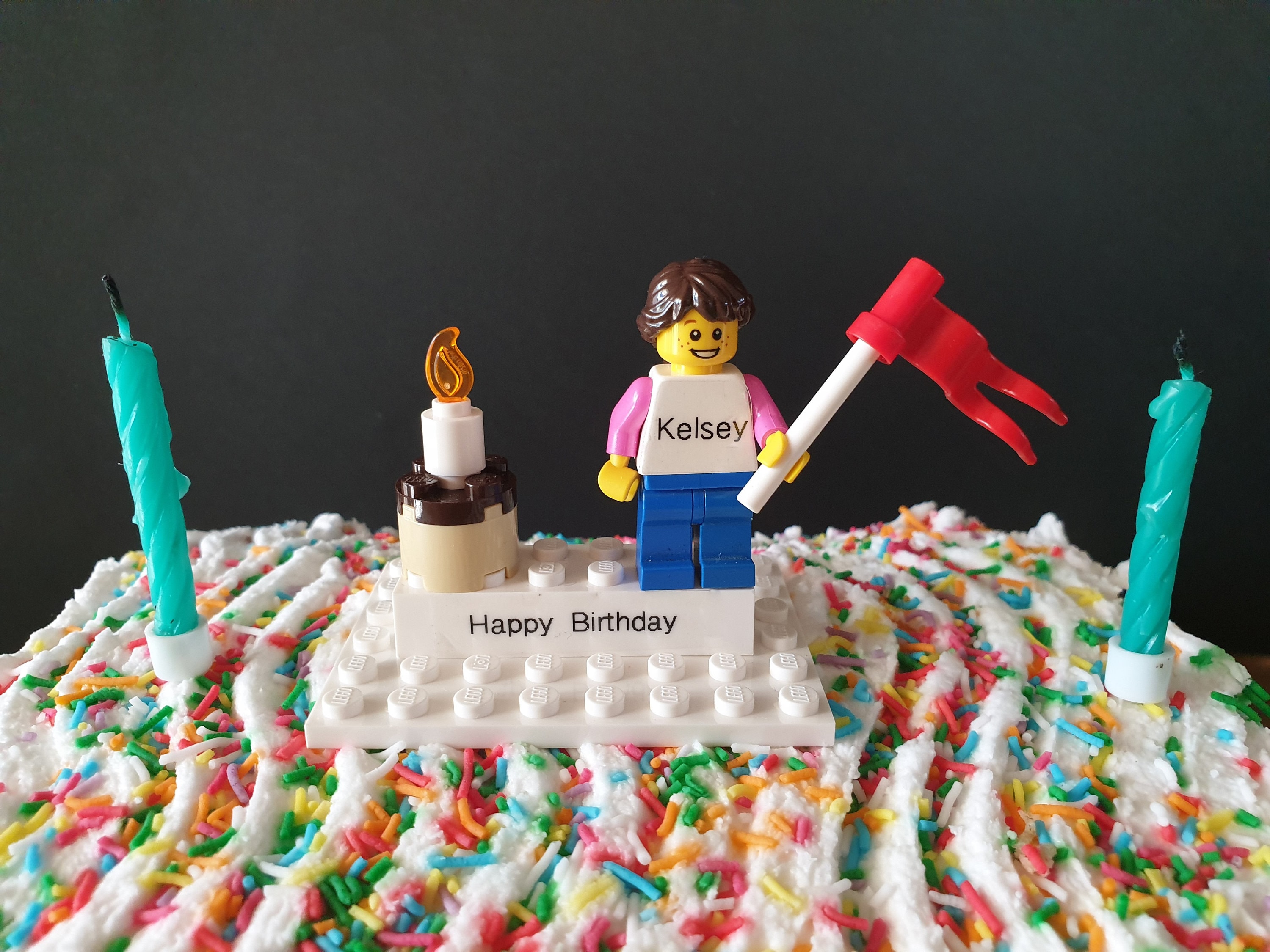 Personalised Lego® Minifigure Birthday Cake Topper - Etsy Australia
