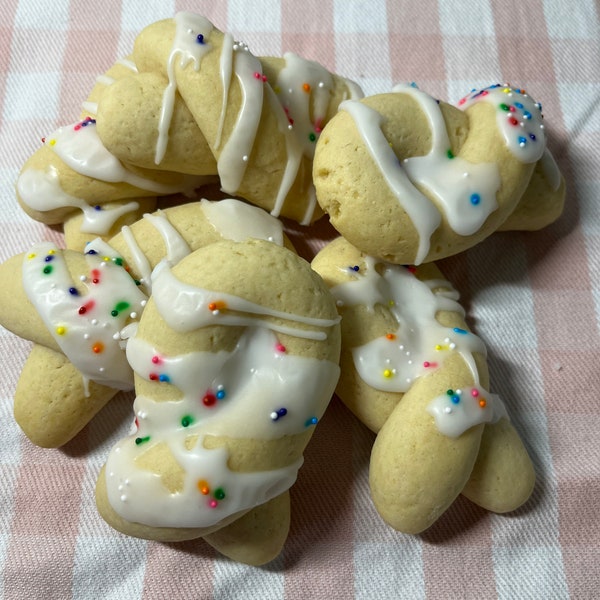 Homemade Soft Baked Iced Italian Cookies (1 DOZEN)