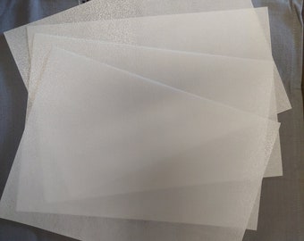 Blank Plain Ediable Wafer Paper Sheets. 8 x 11  6 Sheets