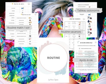 Kit d'organisation: Routine Enfants. / Pdf à télécharger et imprimer (illimité) / Autonomie