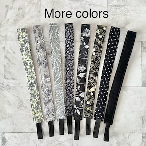 Narrow Cotton Fabric Headband with Elastic back. Thin Headband. Women and Girls Headband. Skinny Headband. Hand Made in USA.