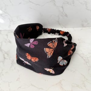 No Slip wide Headband for women. Soft Comfortable Headband. Wide Soft Headband with Elastic Back. No roll elastic. Soft Stretch Headband.
