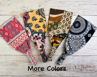No Slip Wide Headband: Soft Jersey Knit, Stretchy Elastic Back.