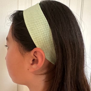 Narrow Headband for Women and Teen. Soft Cotton Hair band with Elastic Back. Fabric headband. Adjustable Headband. 2Headband. image 10